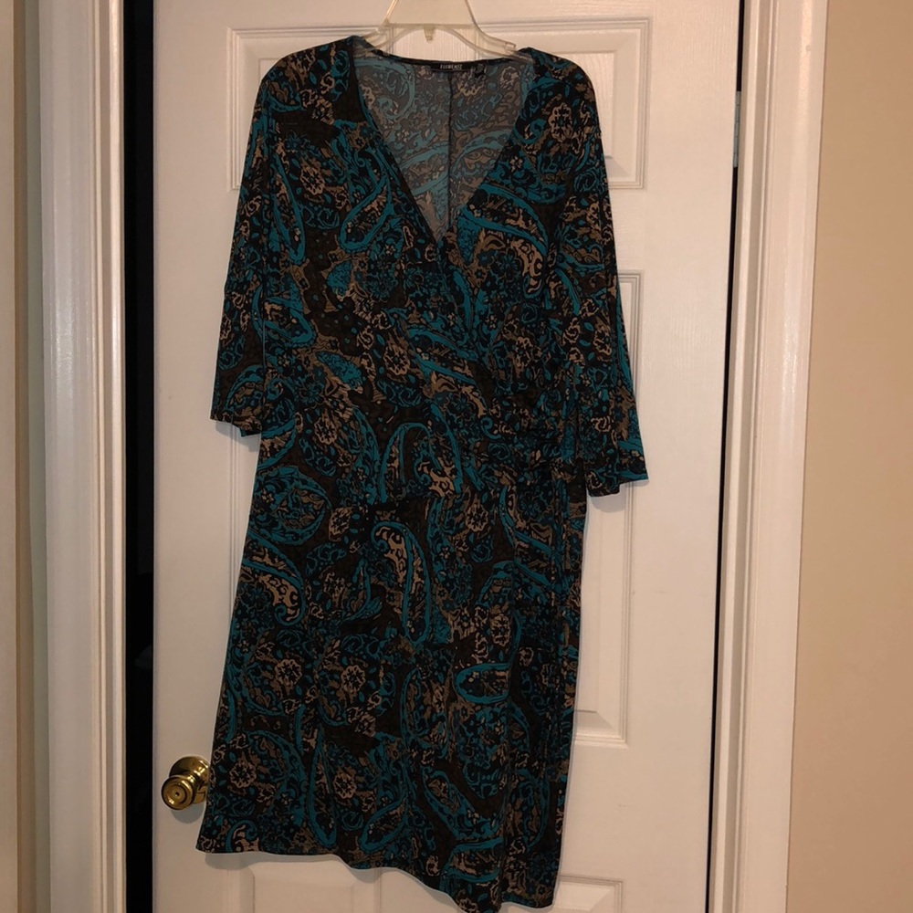 Cross body dress, faux wrap